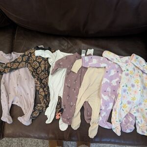 Bundle Of 7 Newborn Footies Set - Multicolor